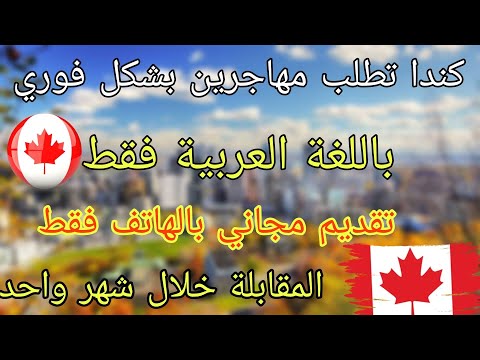 الهجرة الى كندا 2025 بدون لغة بدون حساب بنكي فرصة العمر لكل العرب