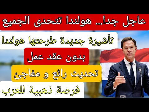 فيزا هولندا 2025 | بدون عقد عمل تأشيرة جديدة طرحتها الحكومة فرصة ذهبية للعرب