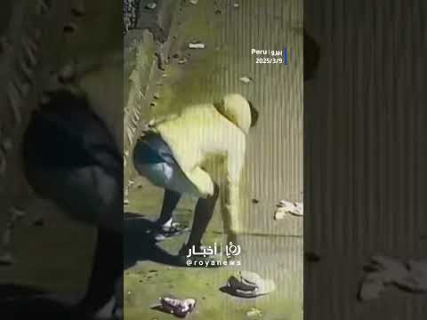 رجل نائم يصدمه قطار في بيرو لكنه ينجو #shortsvideo #shortvideo #shorts #short